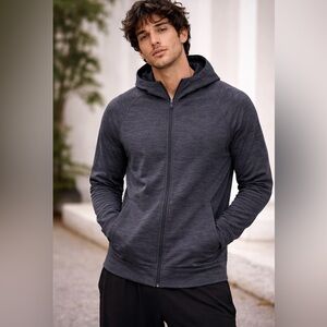 Lululemon City Sweat Full Zip Hoodie Mens Medium Gray